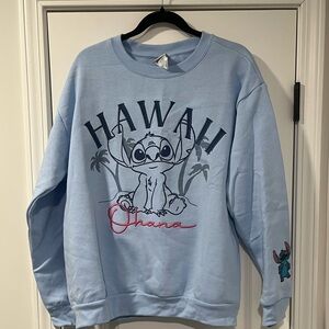 Disney Stitch Light Blue Sweatshirt (NWOT)